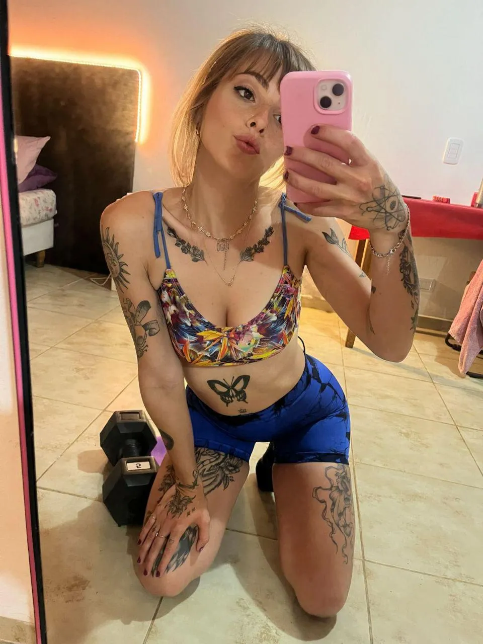 U can pull my blonde hair if u want to.