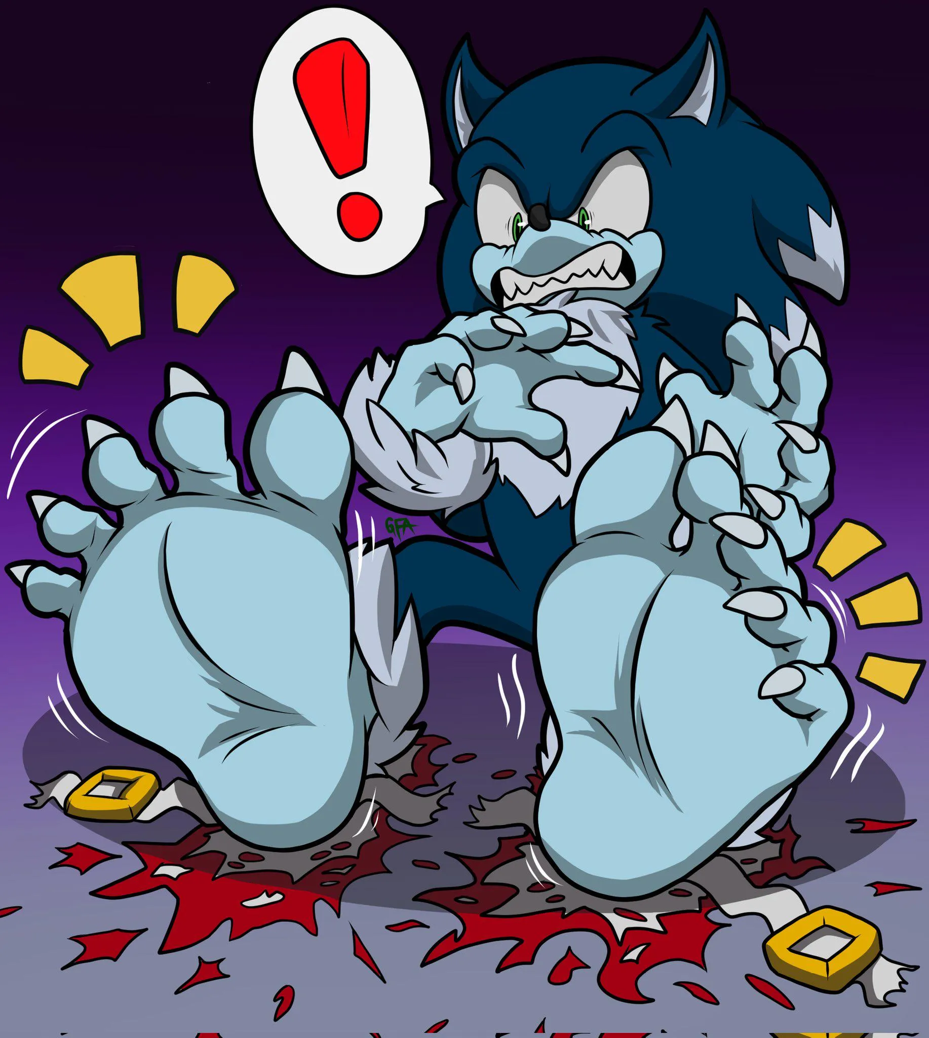 Werehog feet by (Grimsfootart) [M]