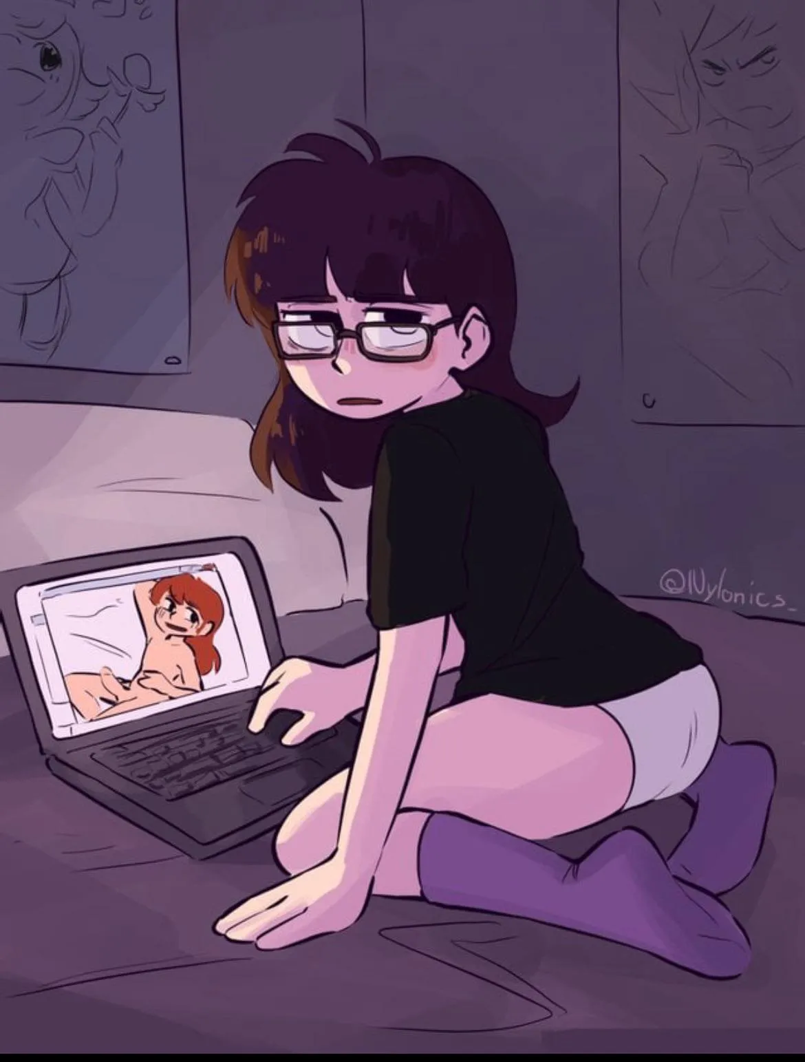 (f4F/FU) “I-its not what it looks like! I-I dont even watch porn its gross…”