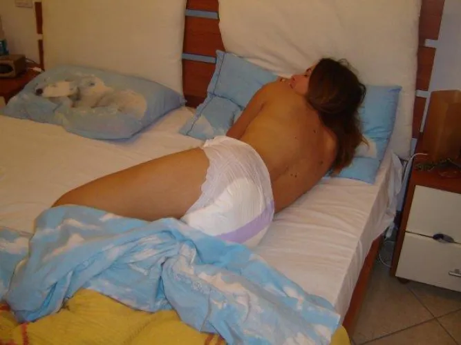 Is there a finer site than a diapered sleeping beauty?