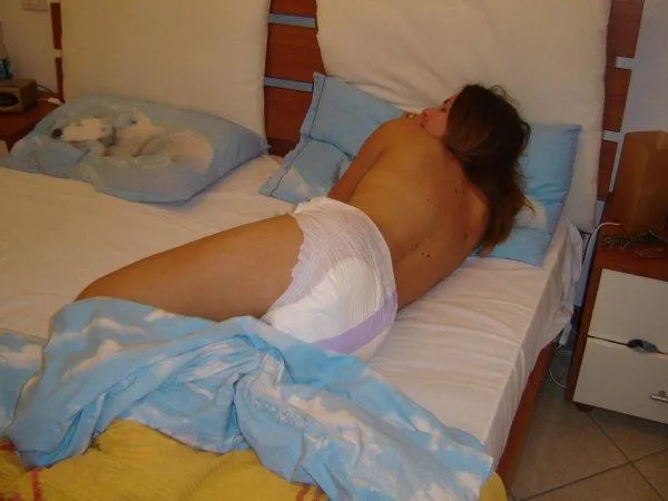 Is there a finer site than a diapered sleeping beauty?