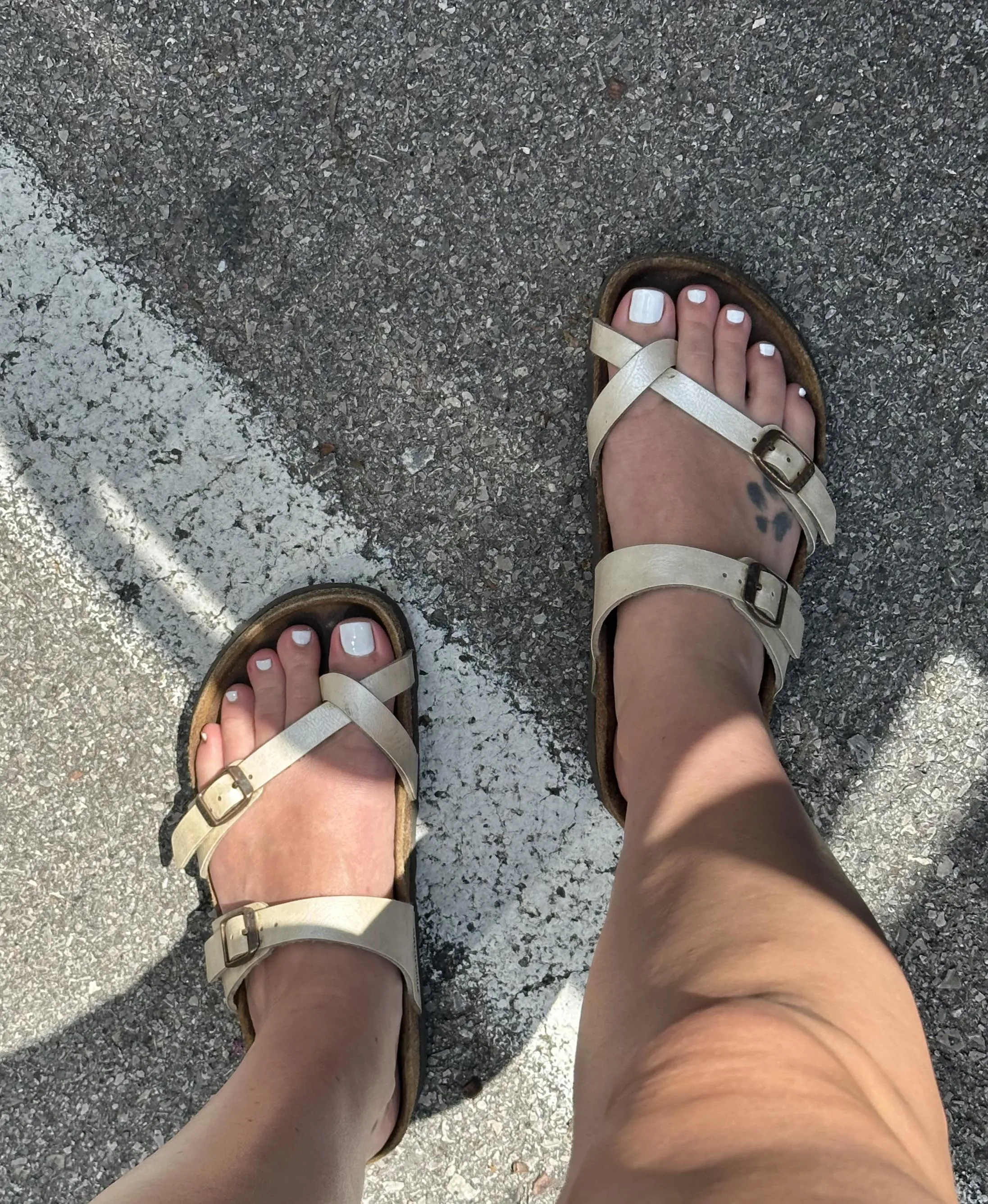 White toes look good in birks