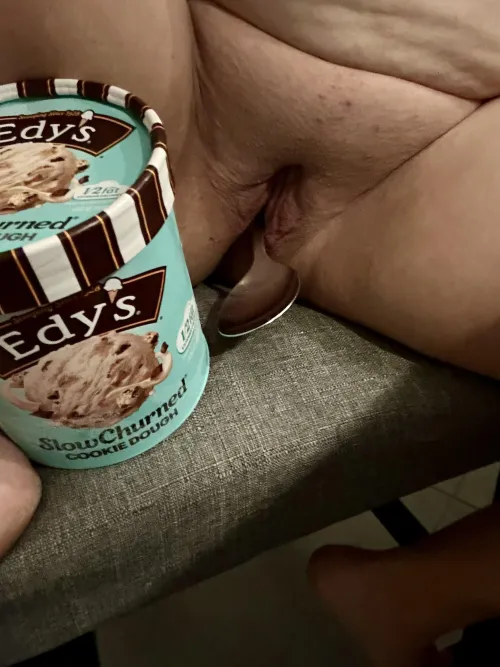 Cold spoon & ice cream