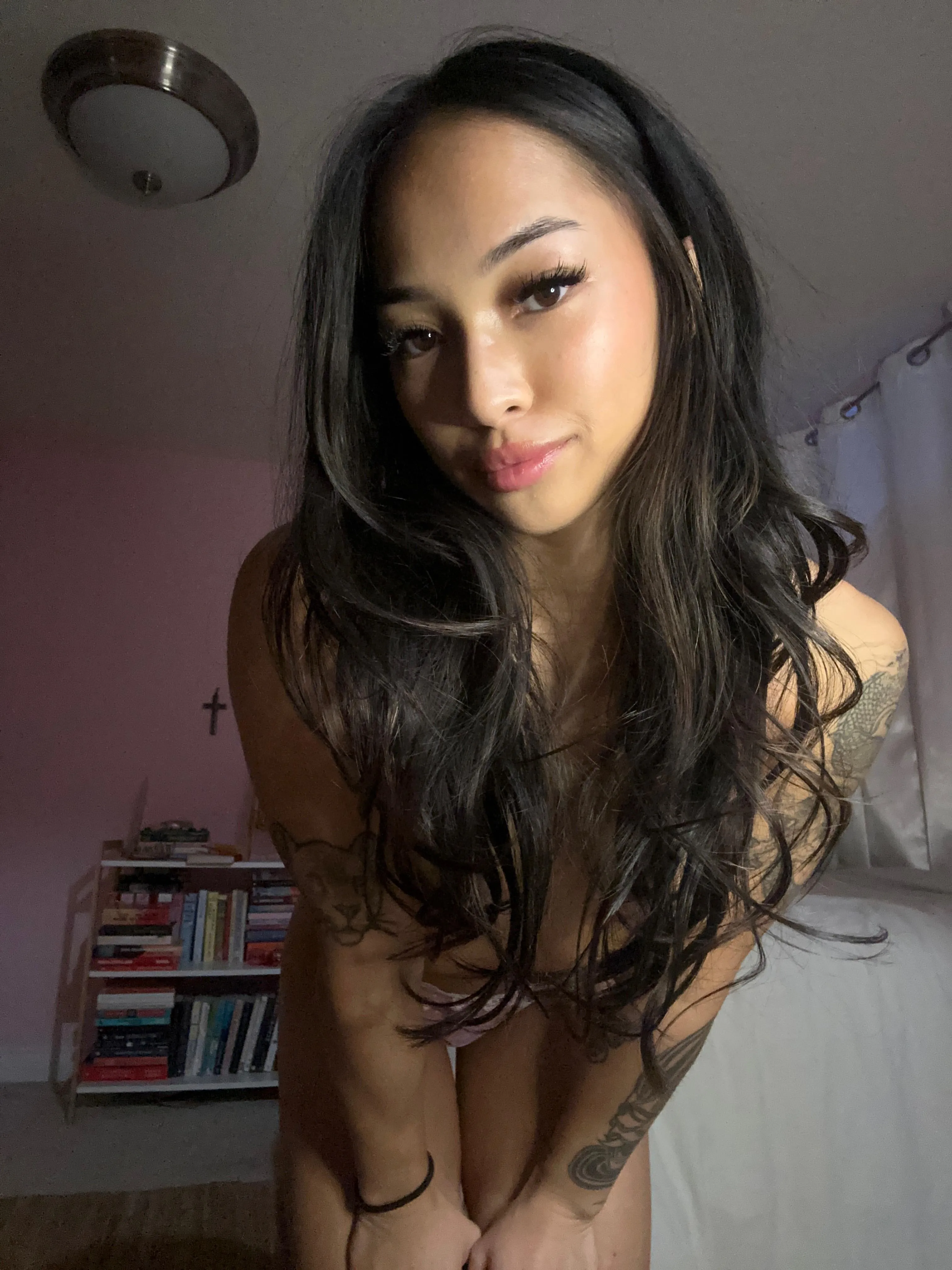 Covered by my long hair