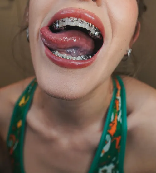 Licking my lips because you taste so good {f}