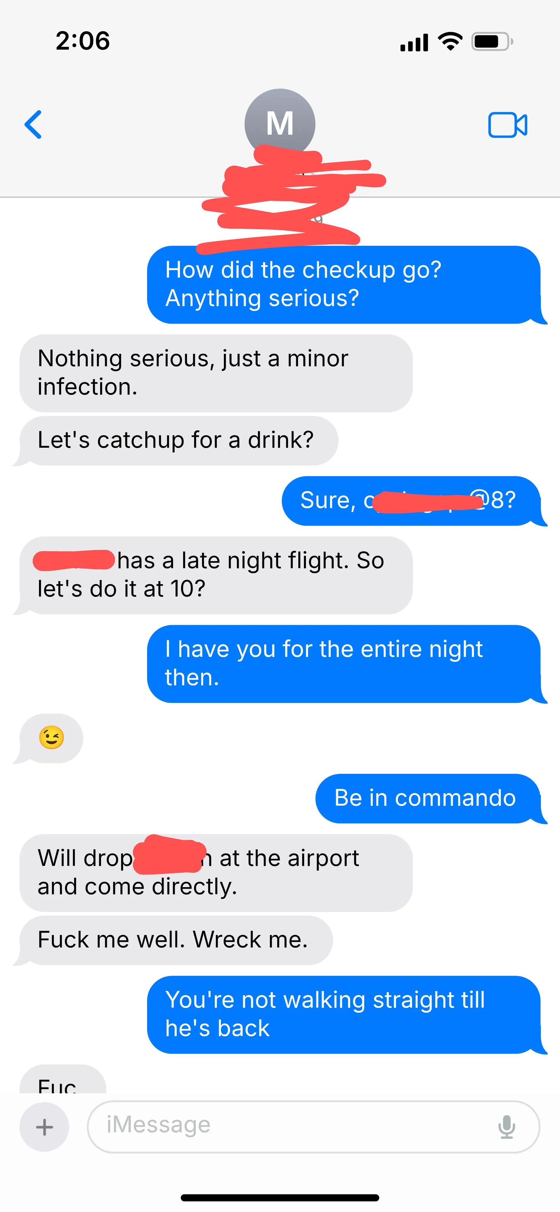 She went to the doc for a quick checkup. She's back alright, and her boyfriend isn't in town for 2 days.