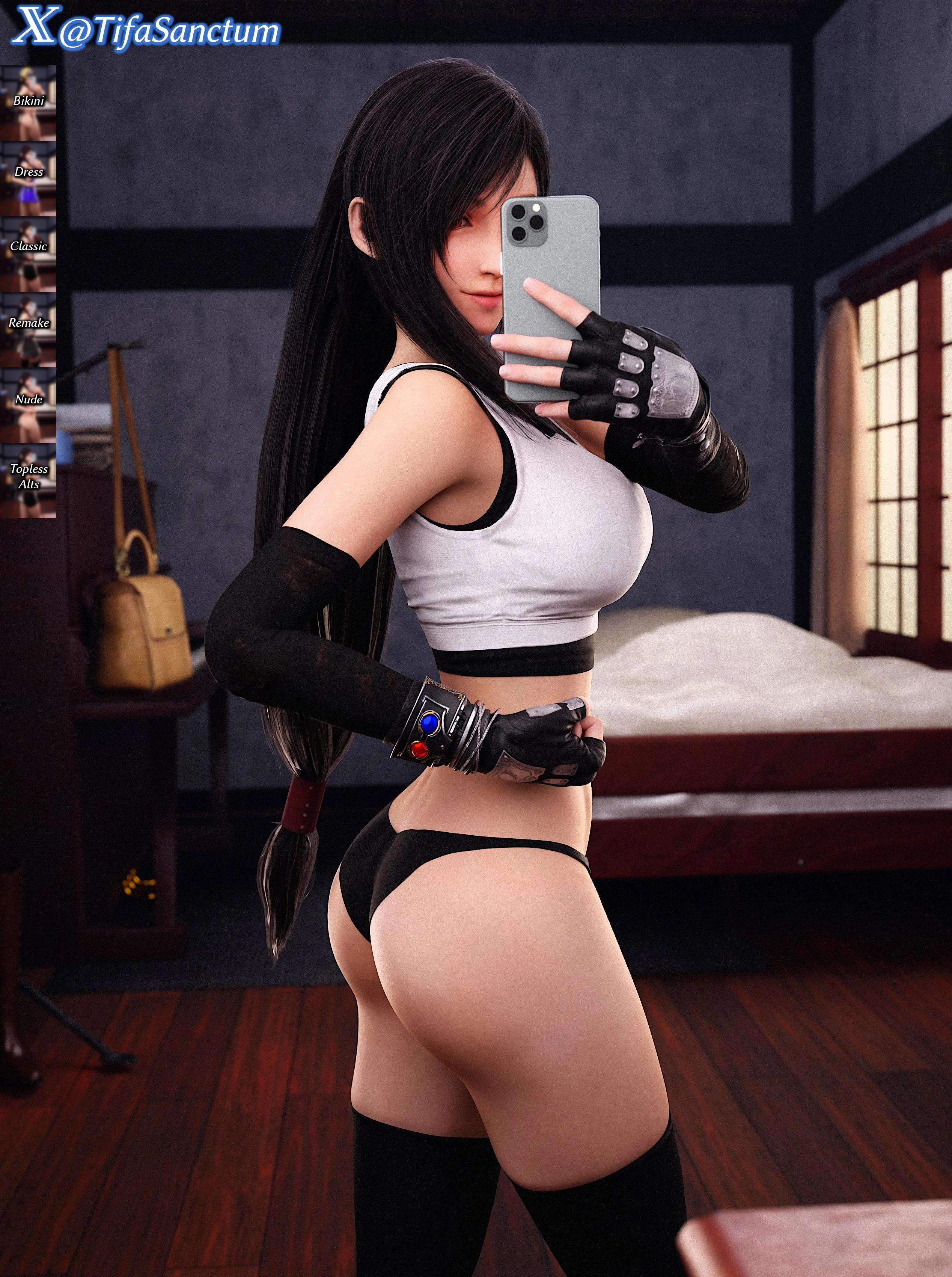 Tifa turned to take a selfie (Darkbahamuth)