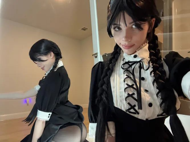 Wednesday Addams cosplay by me, Puppiwi