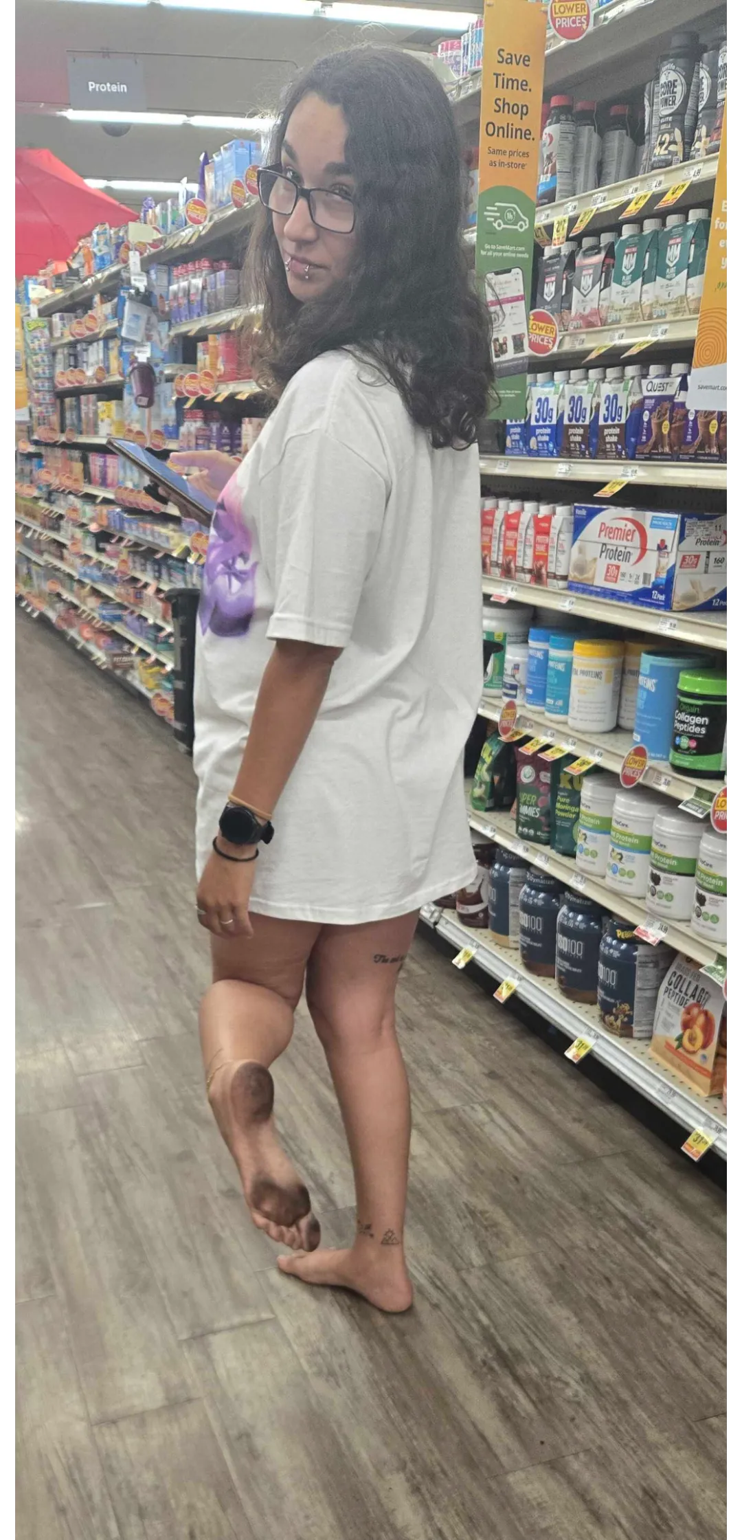 Clearly I didn't care to put on shoes