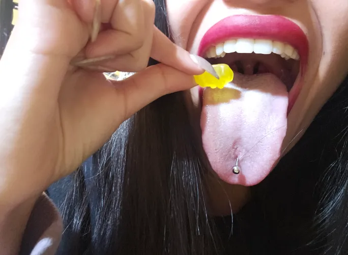 Enjoy your stay on my pink carpet, little one, soon you’ll disappear inside me