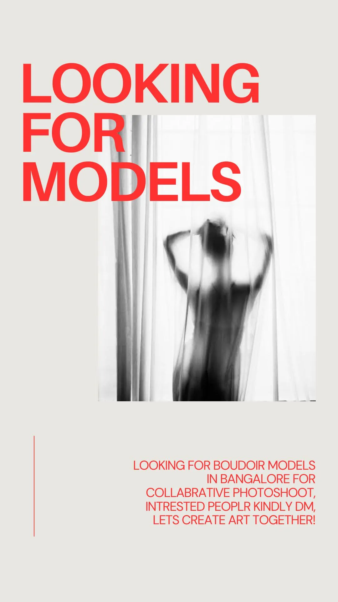 looking for models / couples for a boudoir photoshoot