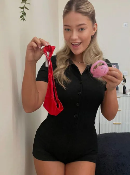 Put on this pretty pink cage and thong… I’m going to turn you into my little bi bitch.