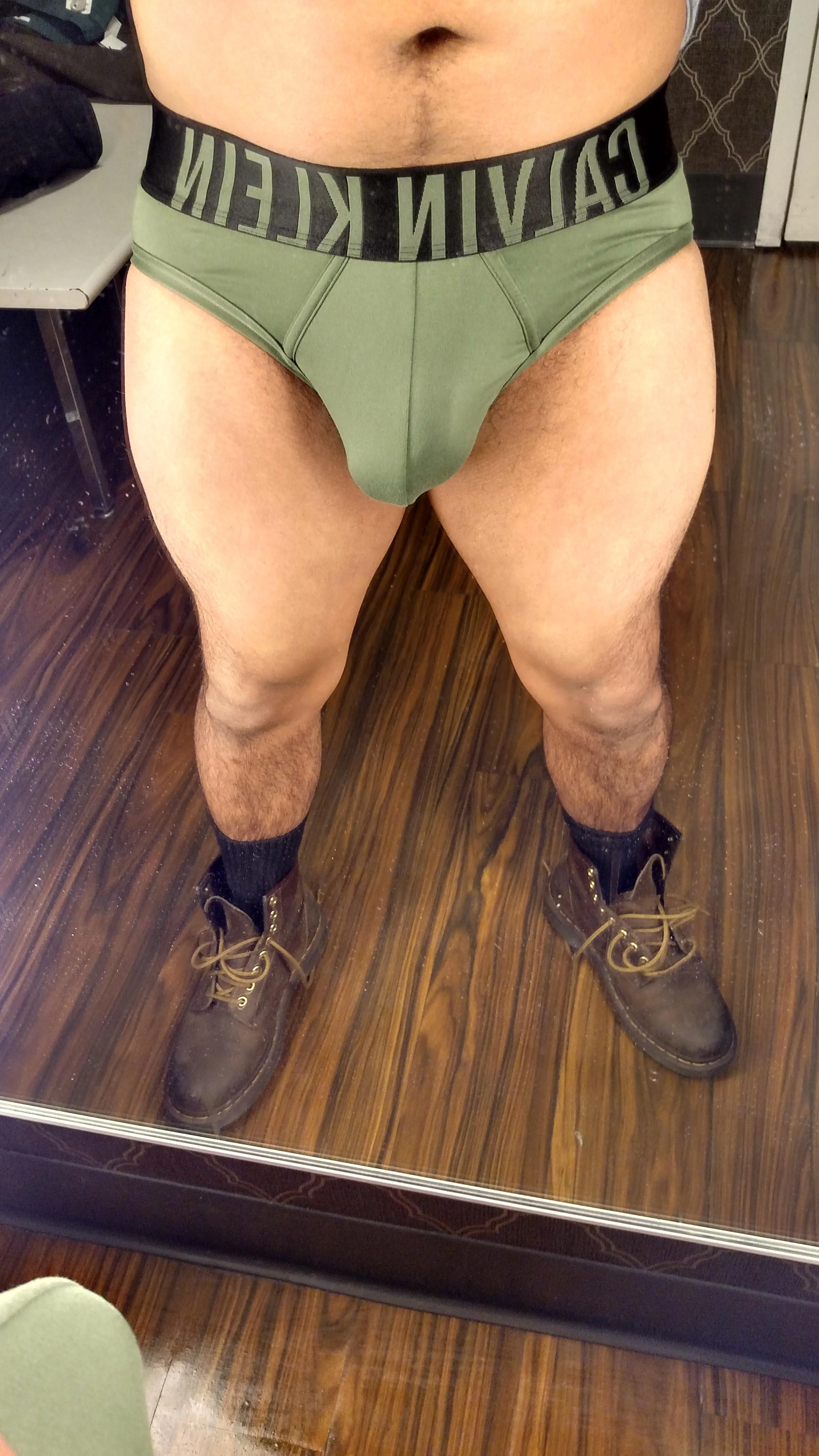 They look better pulled down ;)