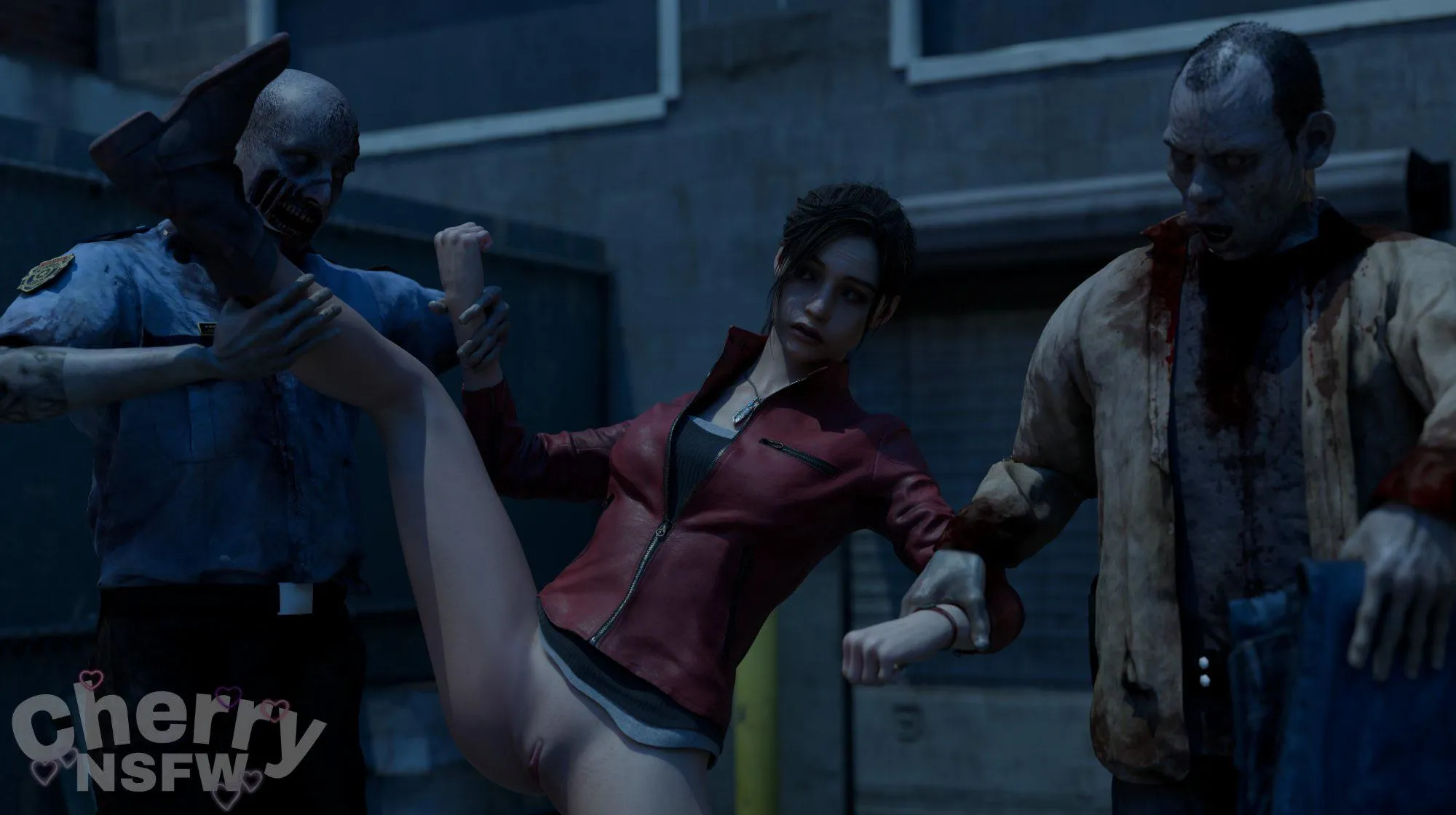 Zombos got their hands on Claire! (Cherrynsfw01)