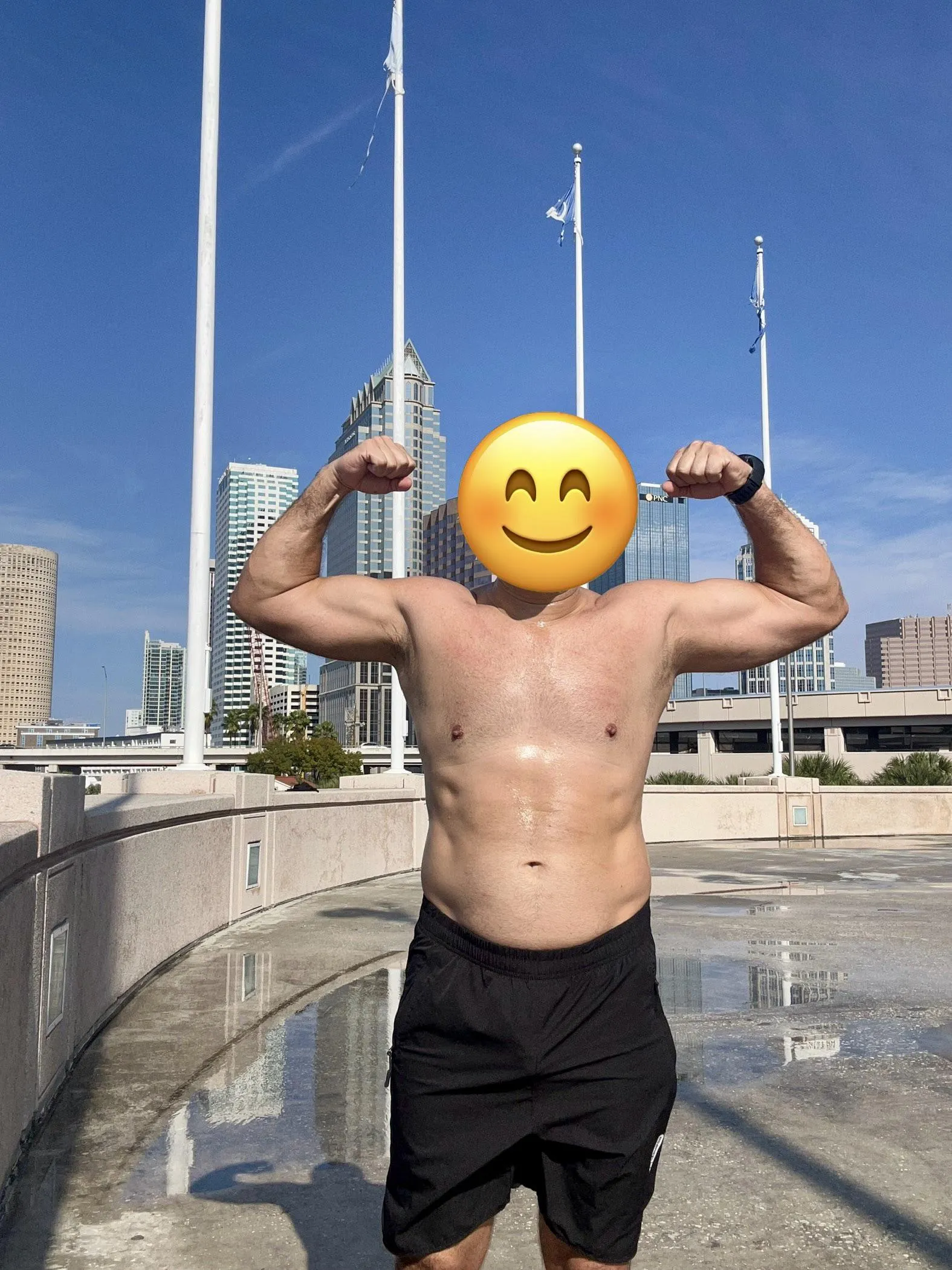 4 miles in the summer heat has me dripping head to toe