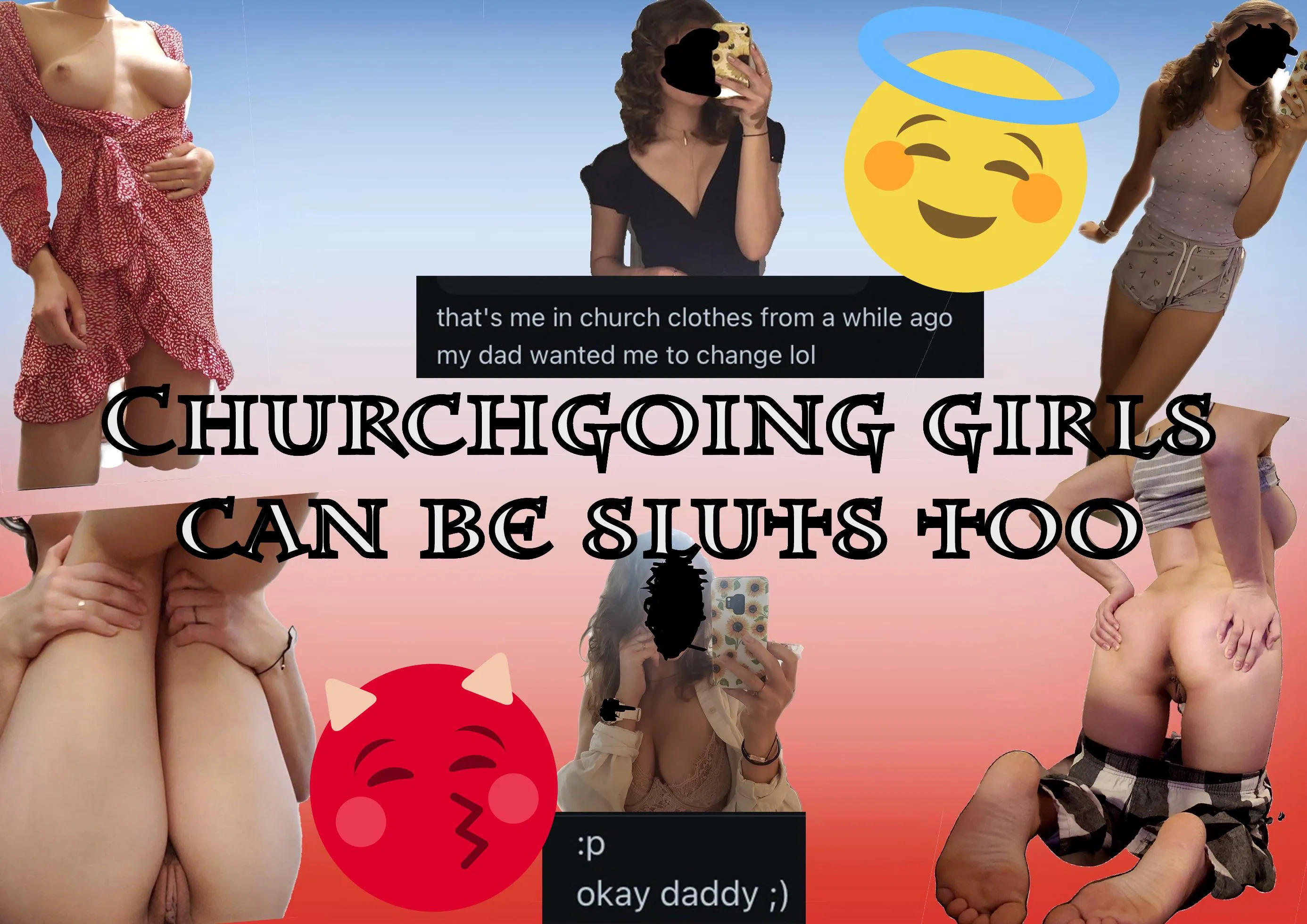Even good Christian girls just wanna be turned into a porn caption sometimes ✝️