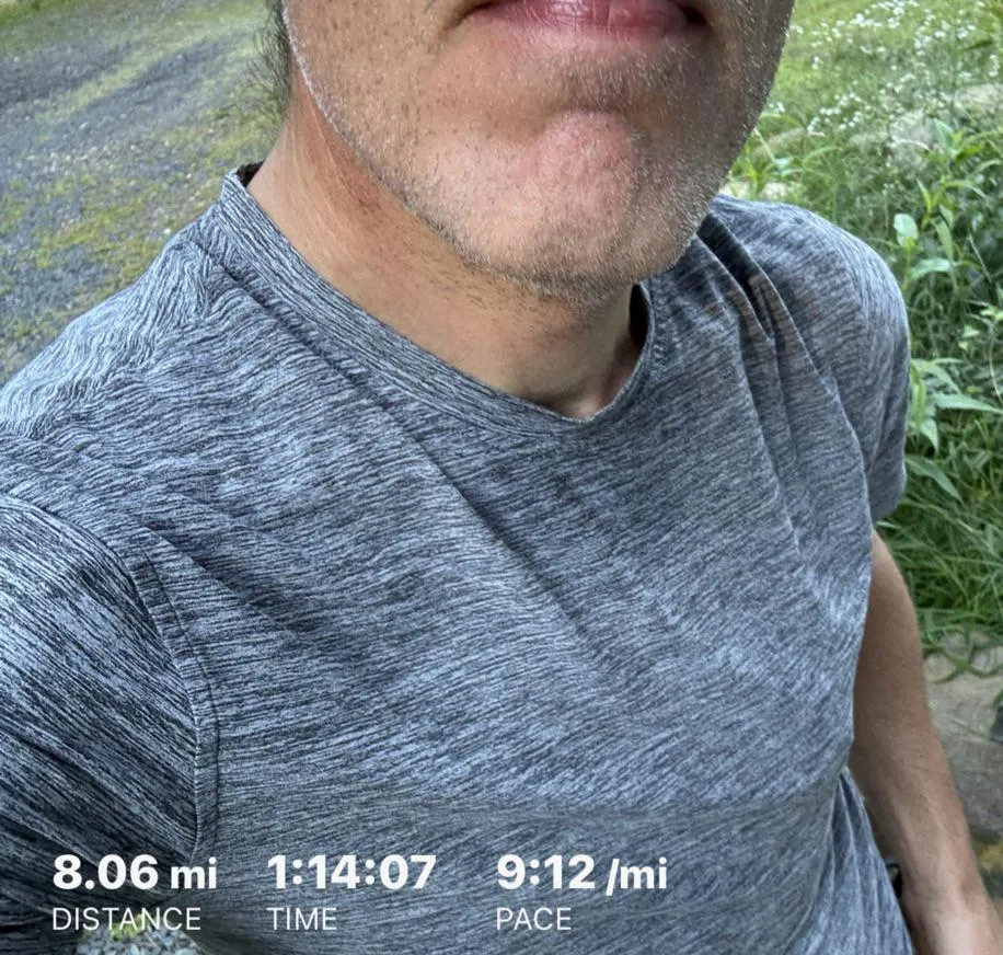 Not a terribly sweaty morning run but I was glowing