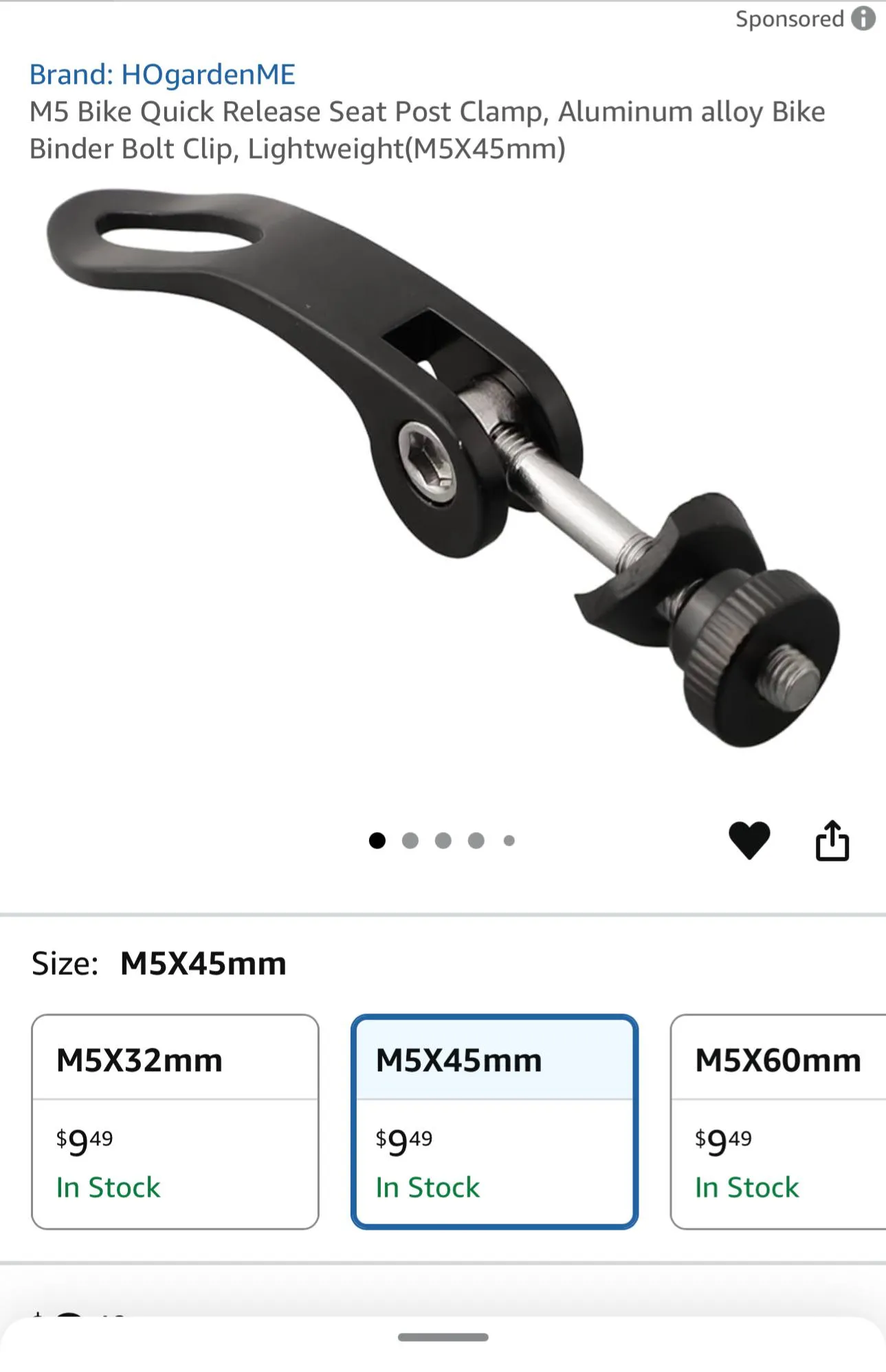 Quick release post clamp, anyone know what size the clamp is?