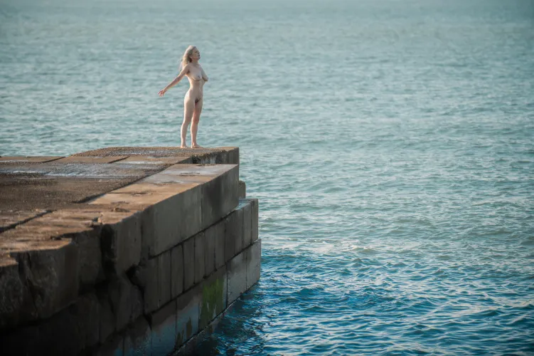 Sea wall feeling the fresh air