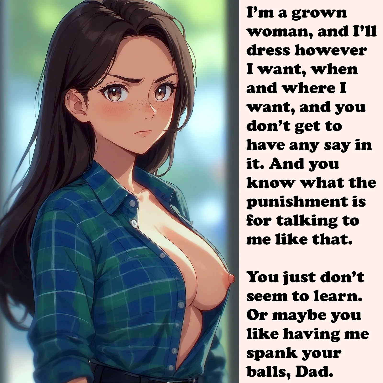 She dresses however she wants [AI Image] (punishment81 on ImageFap)