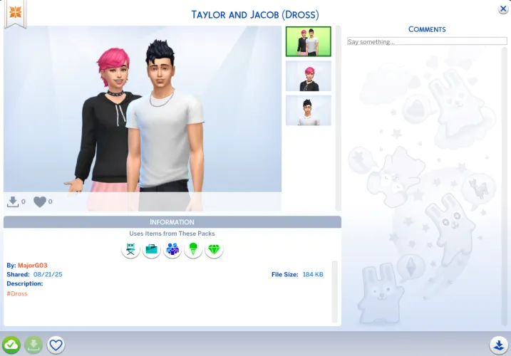 Taylor and Jacob come to the Sims 4....