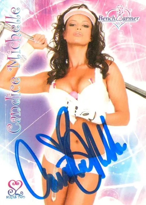 Candice Michelle 2006 signed Bench Warmer Card