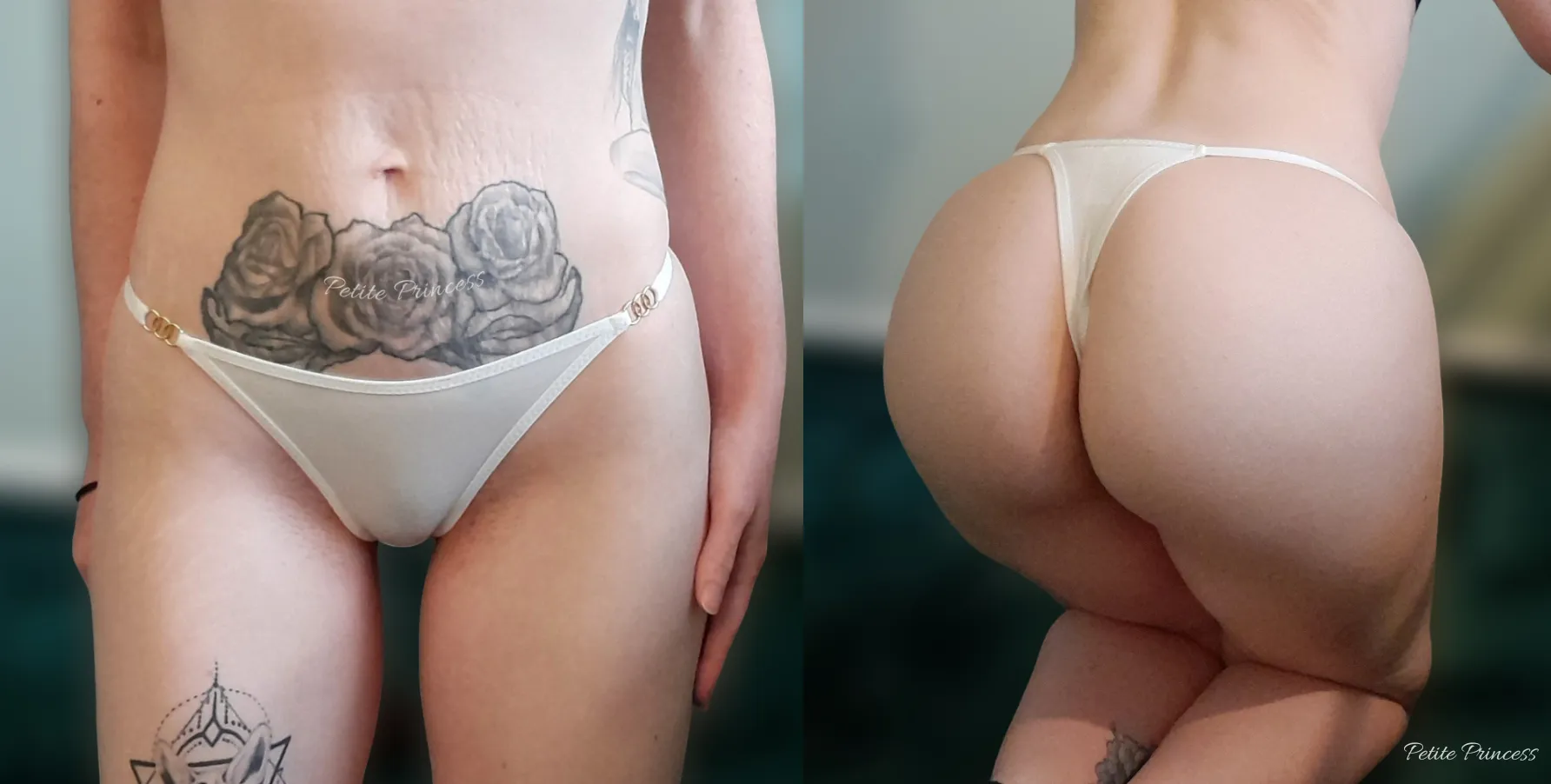 Petite milf's silky thongs, ready to wear however you'd like them 😘 [UK] x