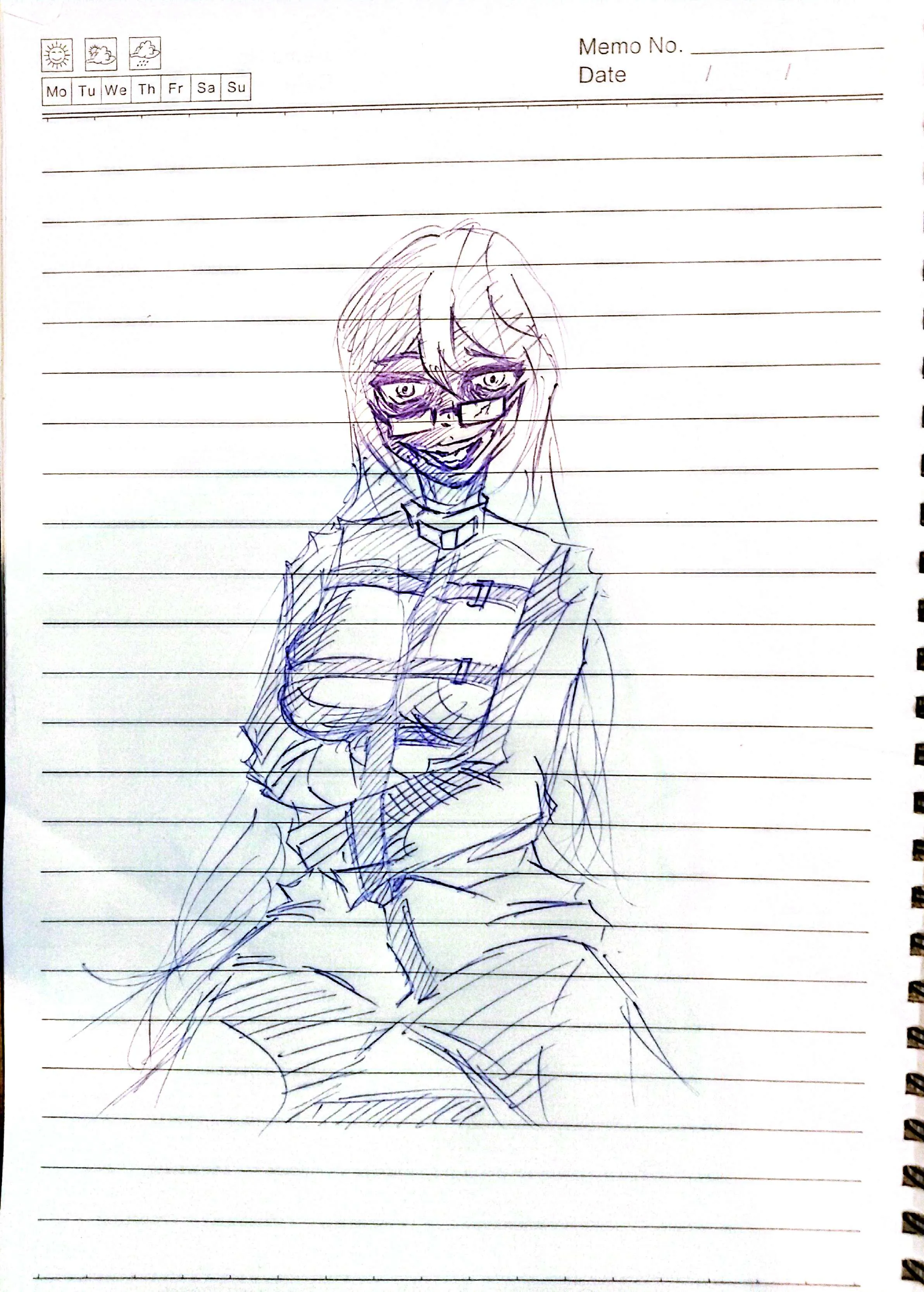 Fanart: What if in an alternative universe, instead of Saki killing herself, she met the Joker and due to her traumas, she actually went insane and became just like him.