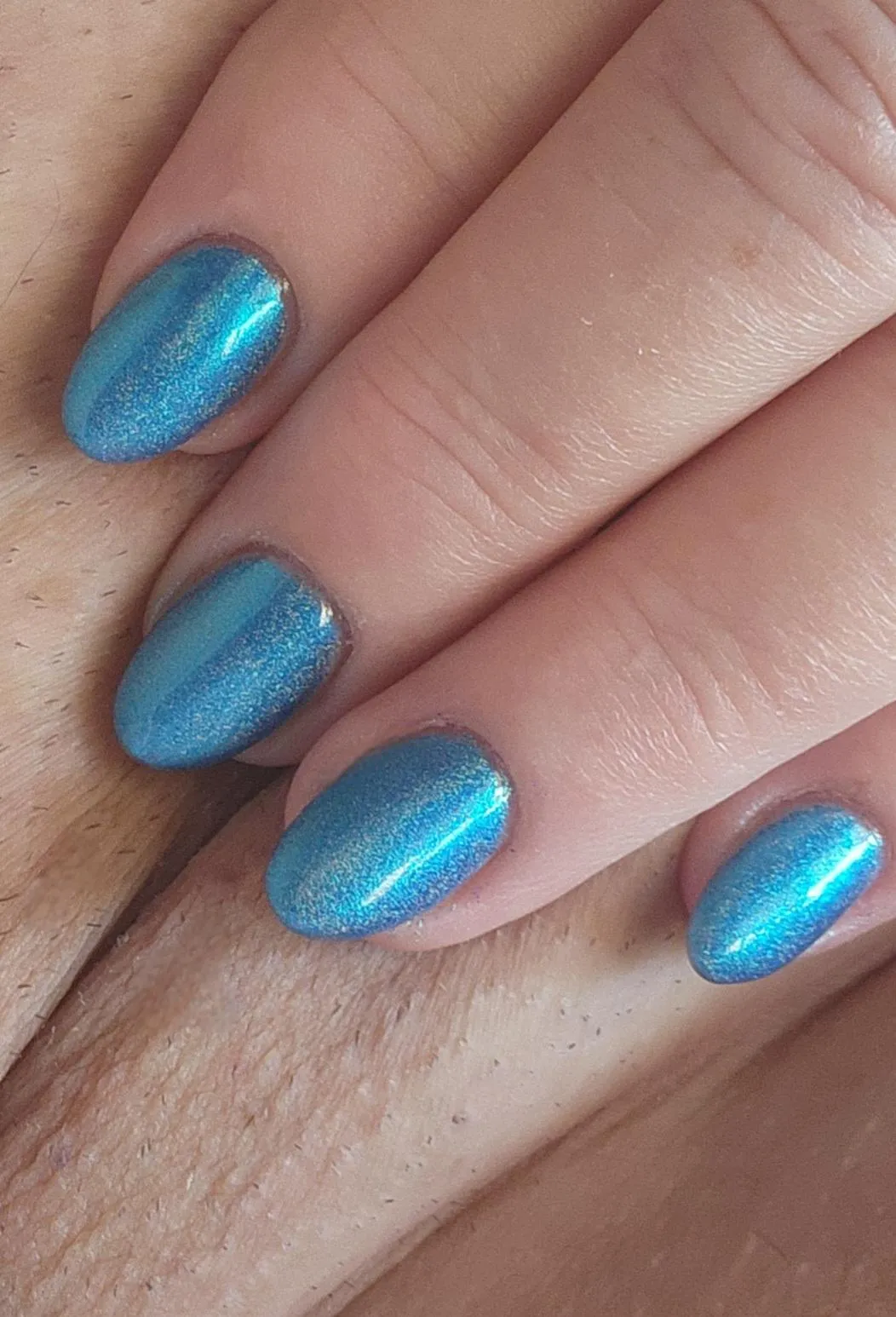 Sparkly baby blue....