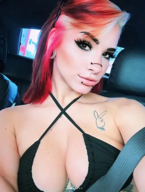 Huge natural goth tits, inked up and ready to ruin you.