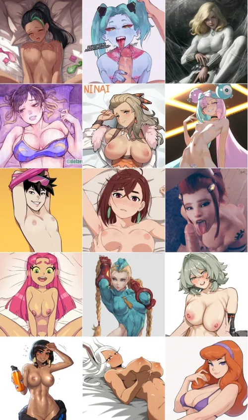 Start in any corner. Make four moves (no diagonals) to make a harem of five.