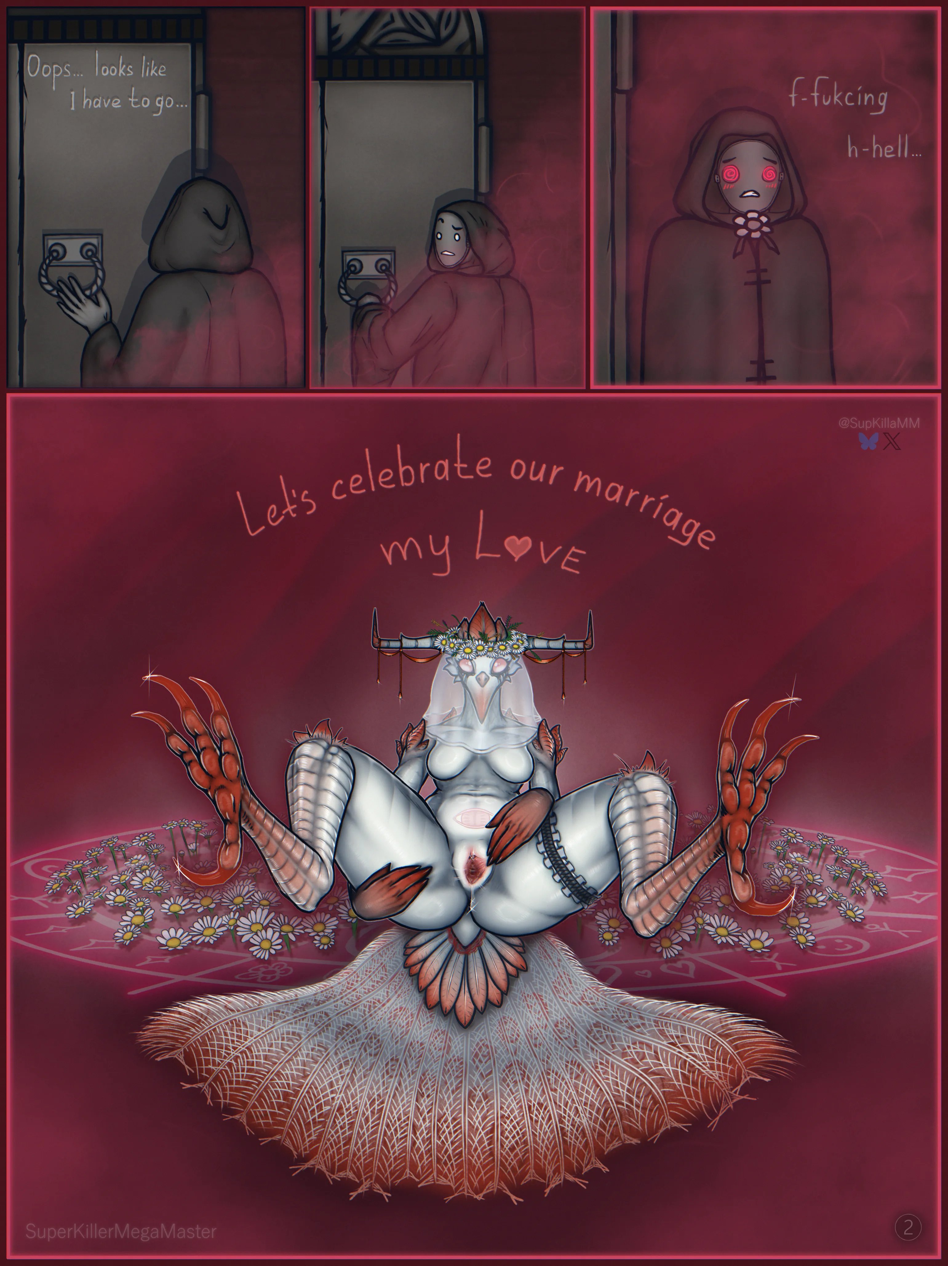 Weird horny birb presenting herself to you, are you gonna risk it? Your actions ?🍆 [MF] (by SuperKillerMegaMaster)