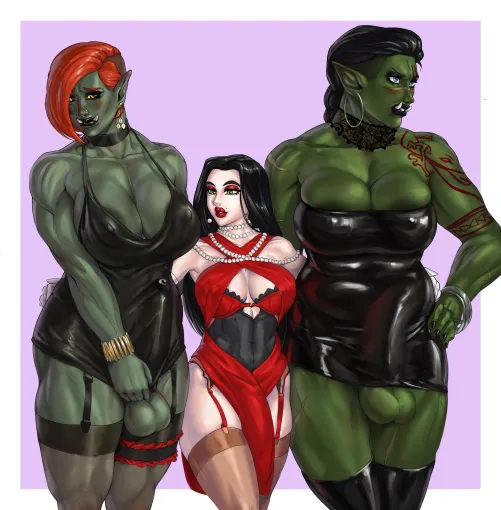 Are they her bodyguards or her pets ? (art by Anonarts)