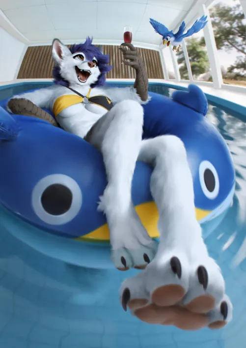 Chillin' On Her Floatie [F] (WayNAnimation)