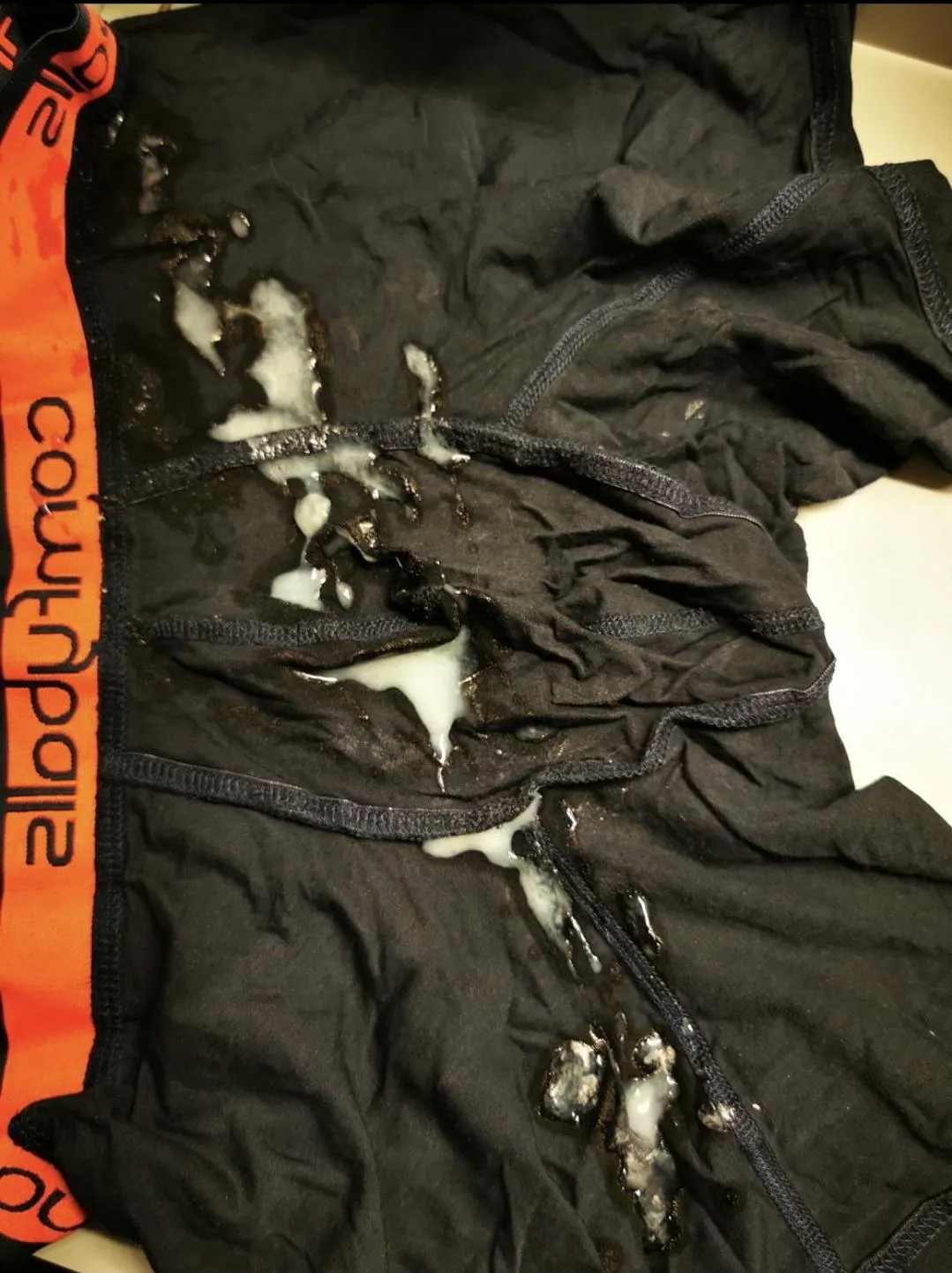 My cum on my boxers