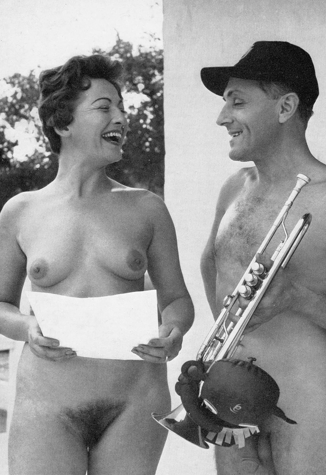 Reviewing the music before the show.