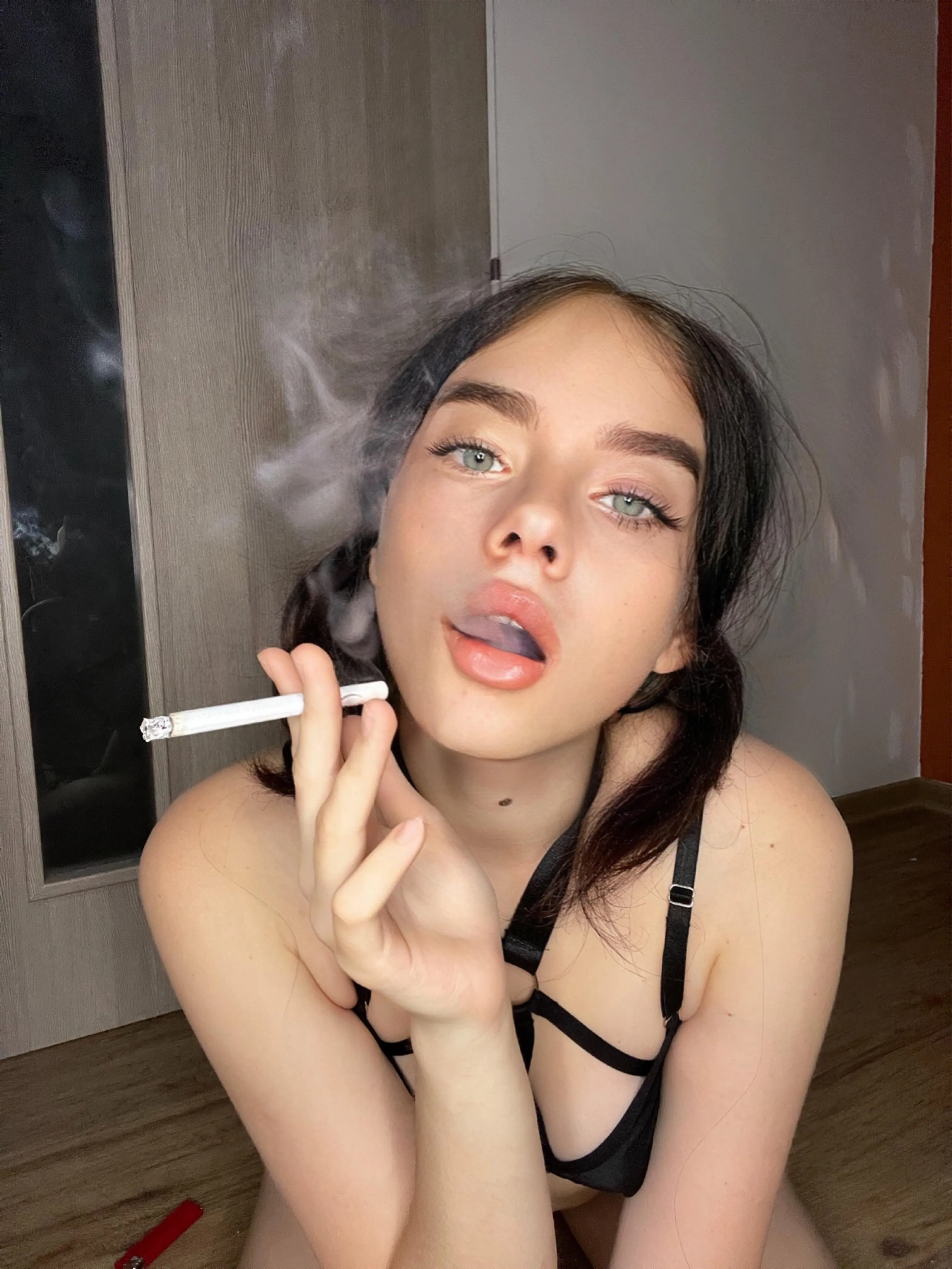 This smoke is coming out of my mouth so gracefully