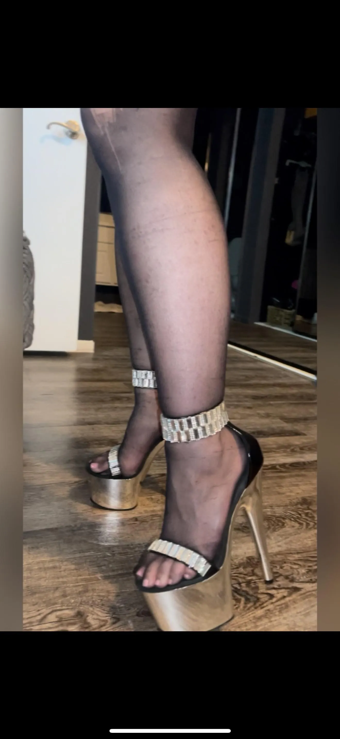 I love my Sexy heels black nylons