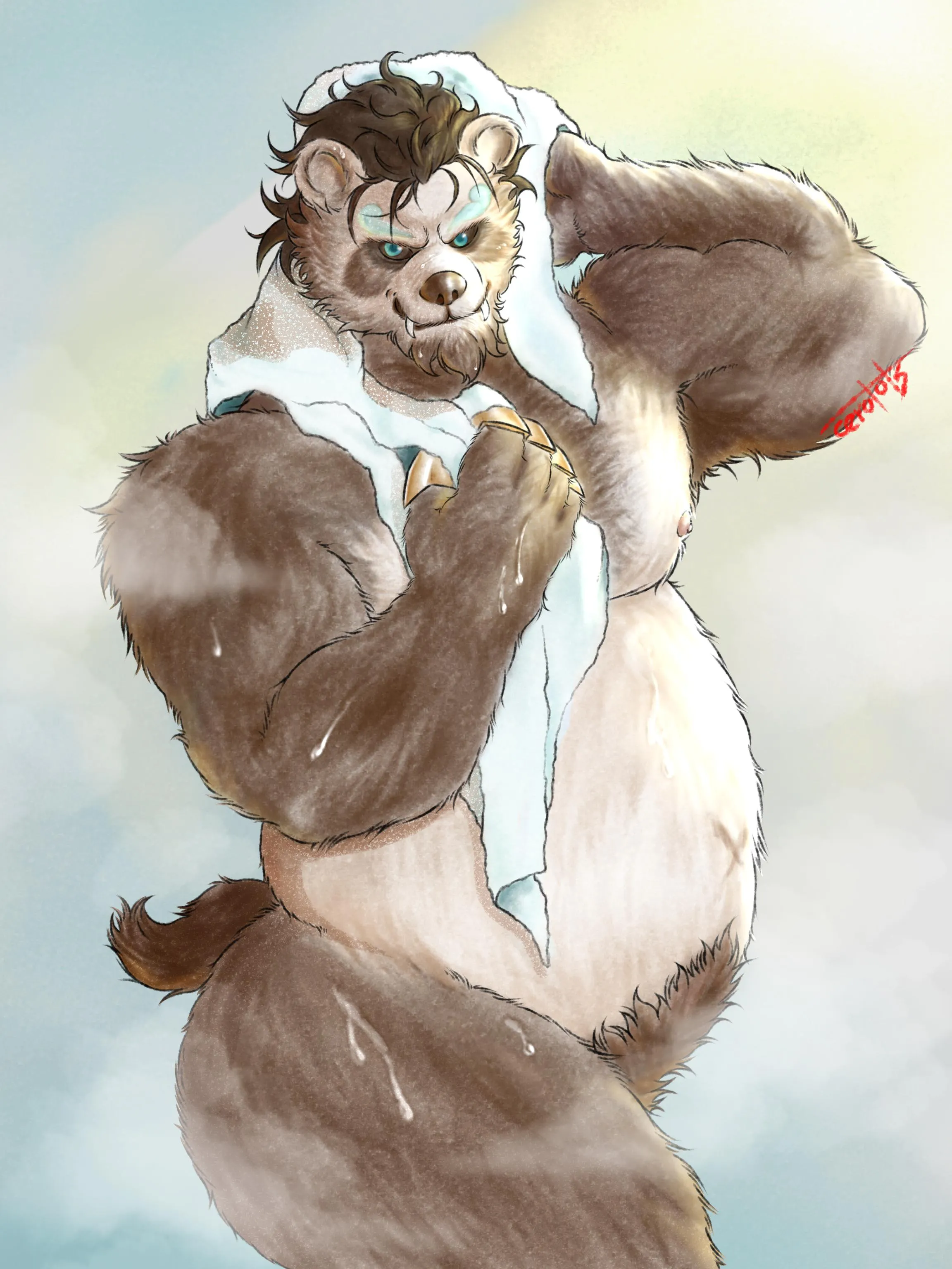 LoL volibear colored version by me (artist: cero_tots)