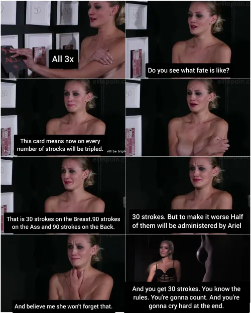 The nicest girl pick the worst card.