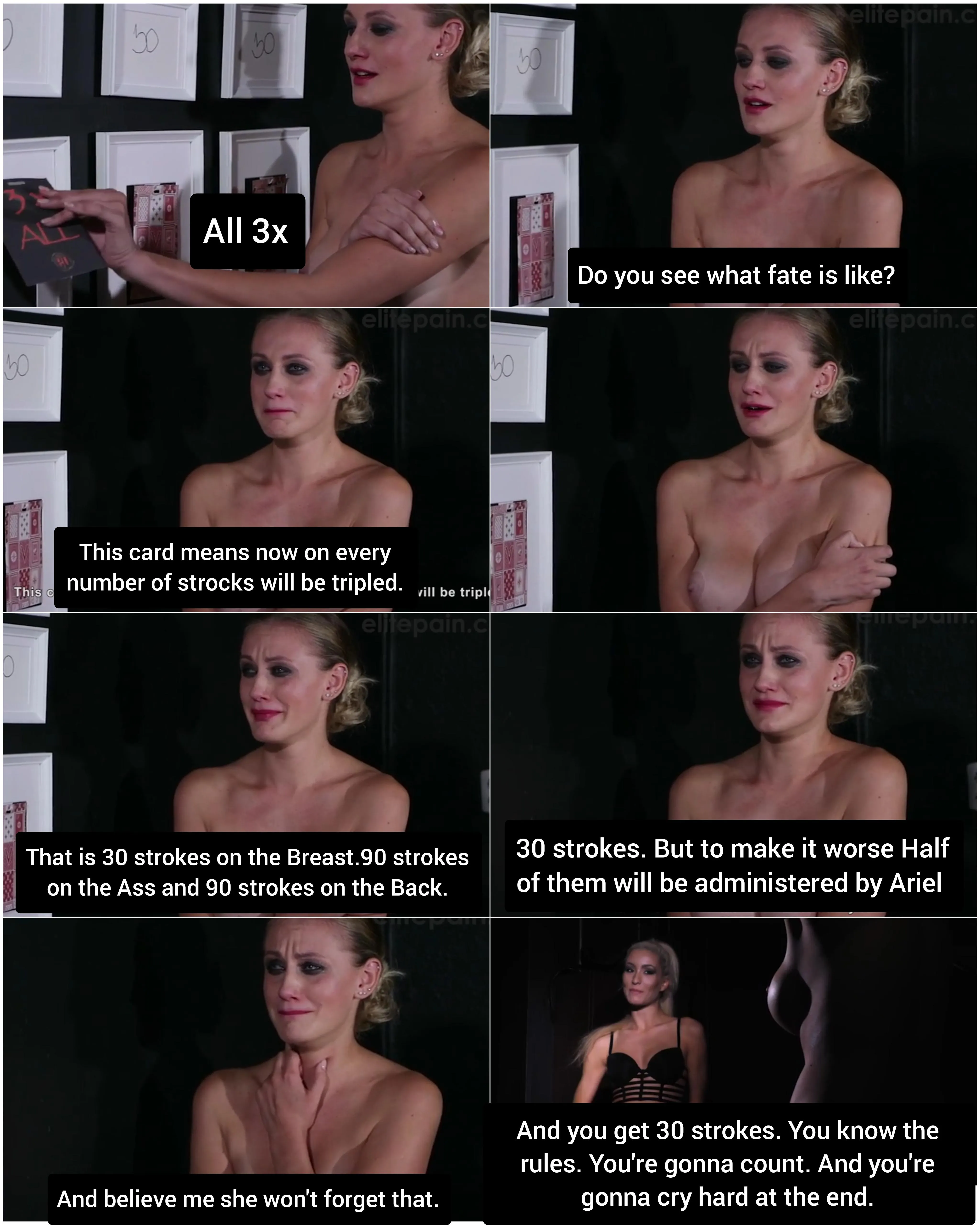 The nicest girl pick the worst card.