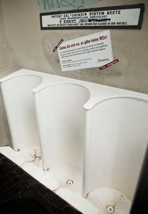 Urinals of the Zytglogge Clock Tower, Bern, Switzerland