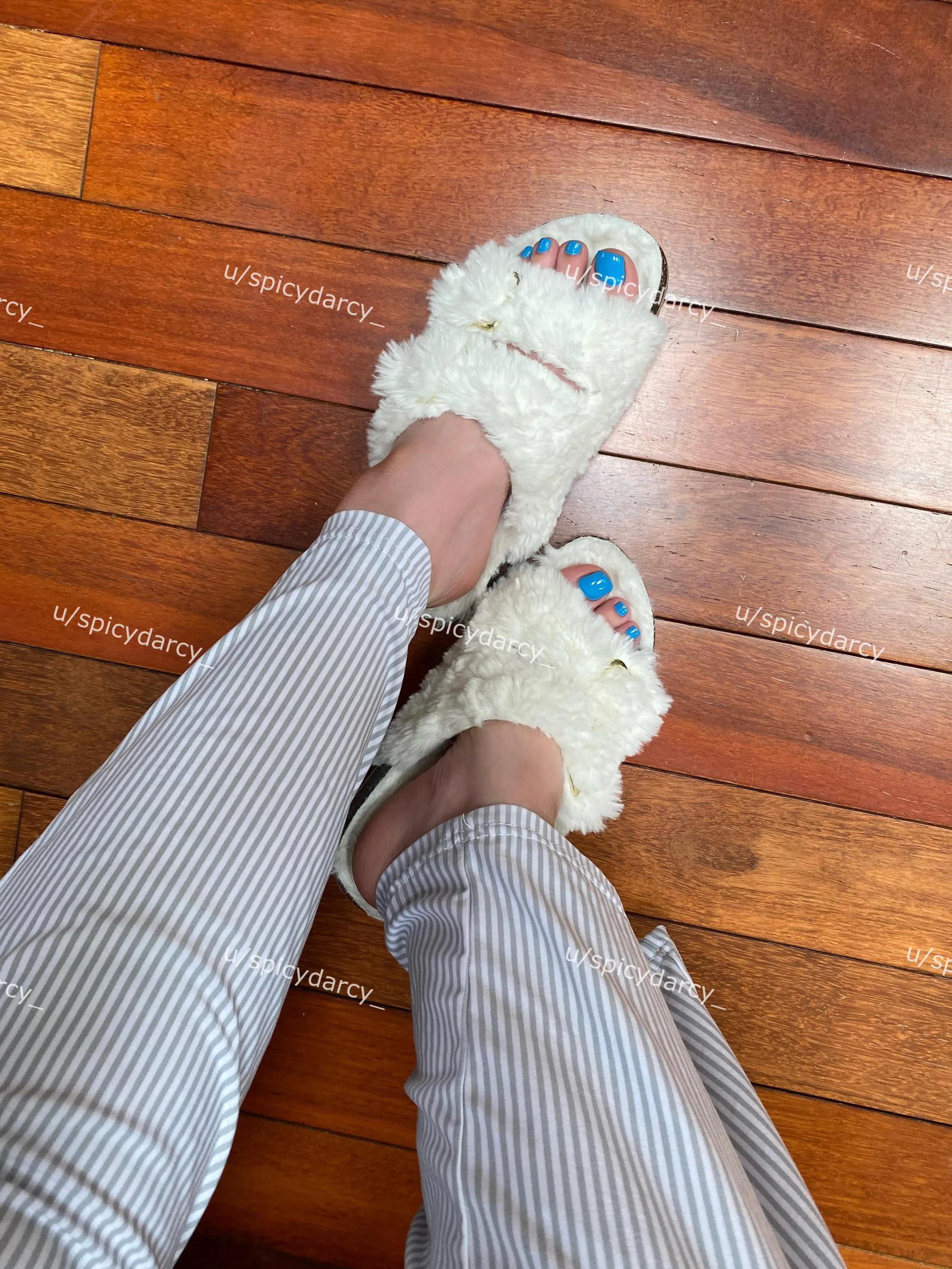 Fluffy slippers, my current favorite