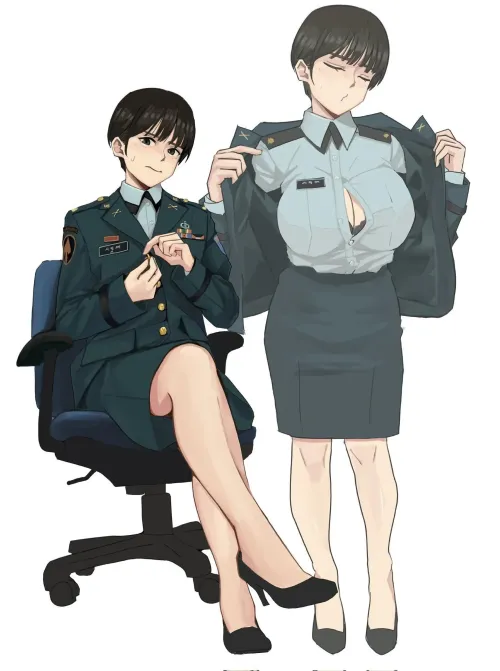 Military Office Lady [Original]