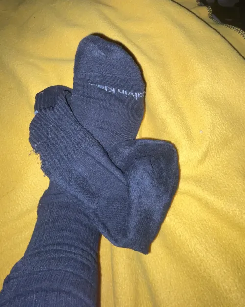 Sweaty black socks