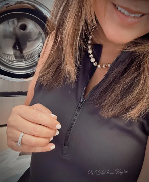 At the laundromat since I didn’t pack enough panties for vacation….