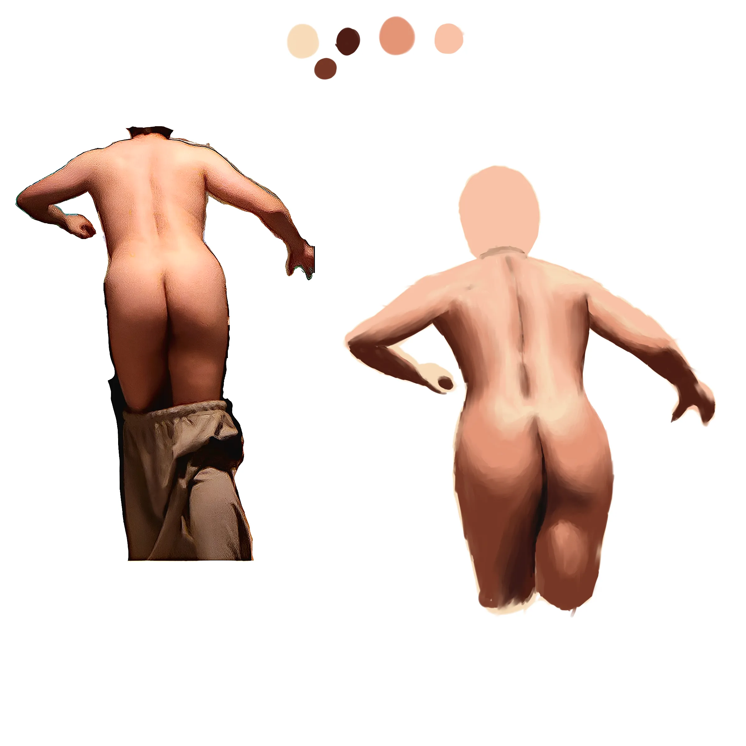 Me gusta mucho la desnudez en el arte, así que, a pesar de que aún soy un poco principiante, me gusta dibujarme desnudo (o semi) Creen que eso es raro o está bien??