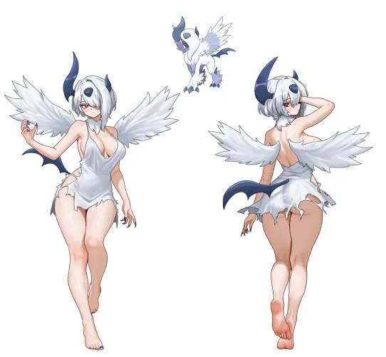 Mega Absol Front and Back (Nihu77)