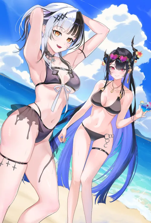 [Multiples] Shiori Novella& Nerissa Ravencroft at the beach