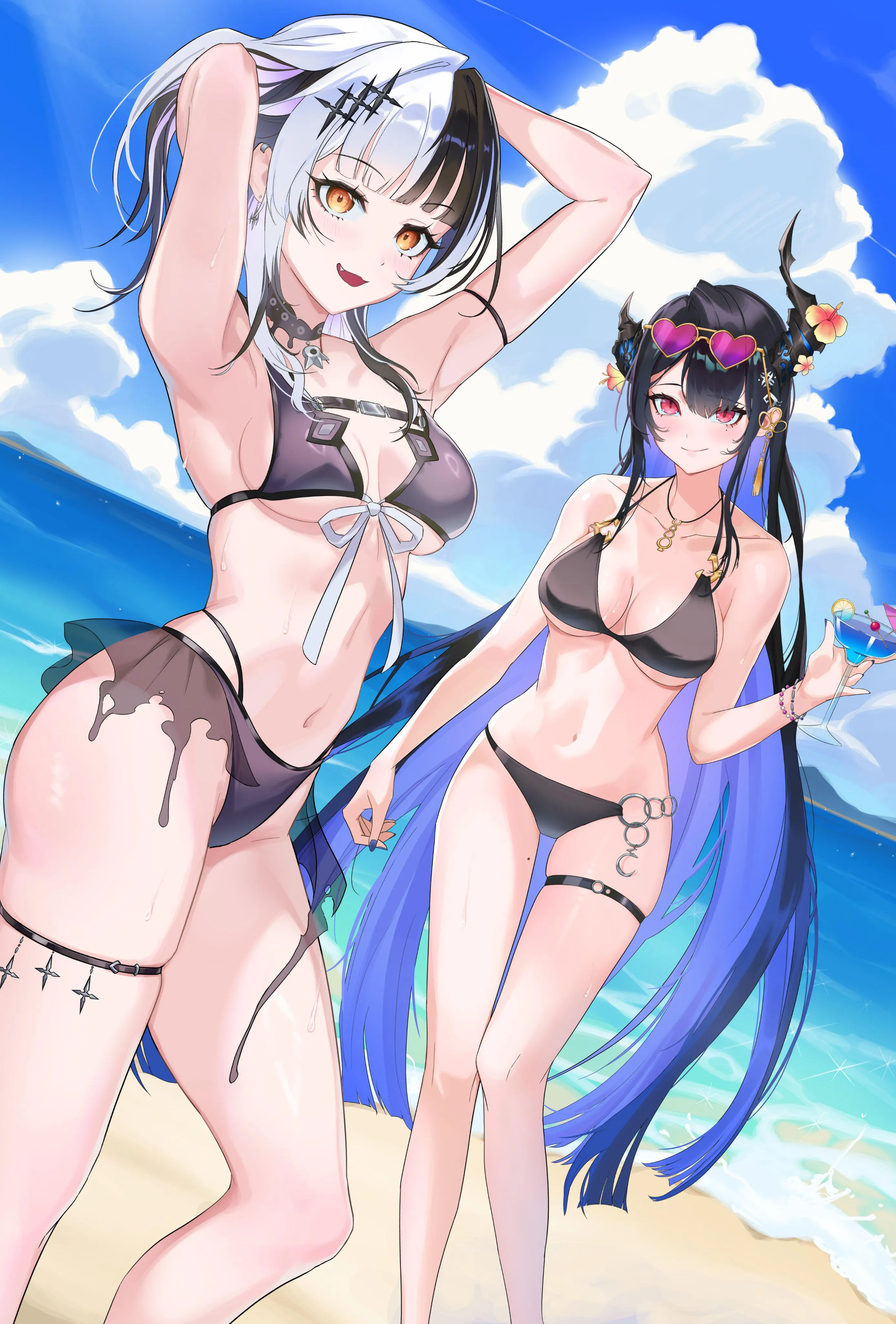 [Multiples] Shiori Novella& Nerissa Ravencroft at the beach